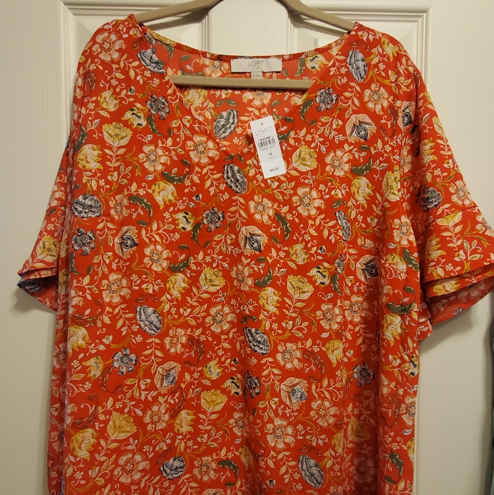Loft NWT Flutter Sleeve shirt